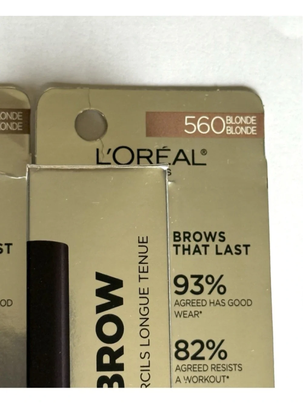 L’Oreal Unbelieva Brow Longwear Brow Gel 560 Blonde 0.15 fl oz Set Of 2 New